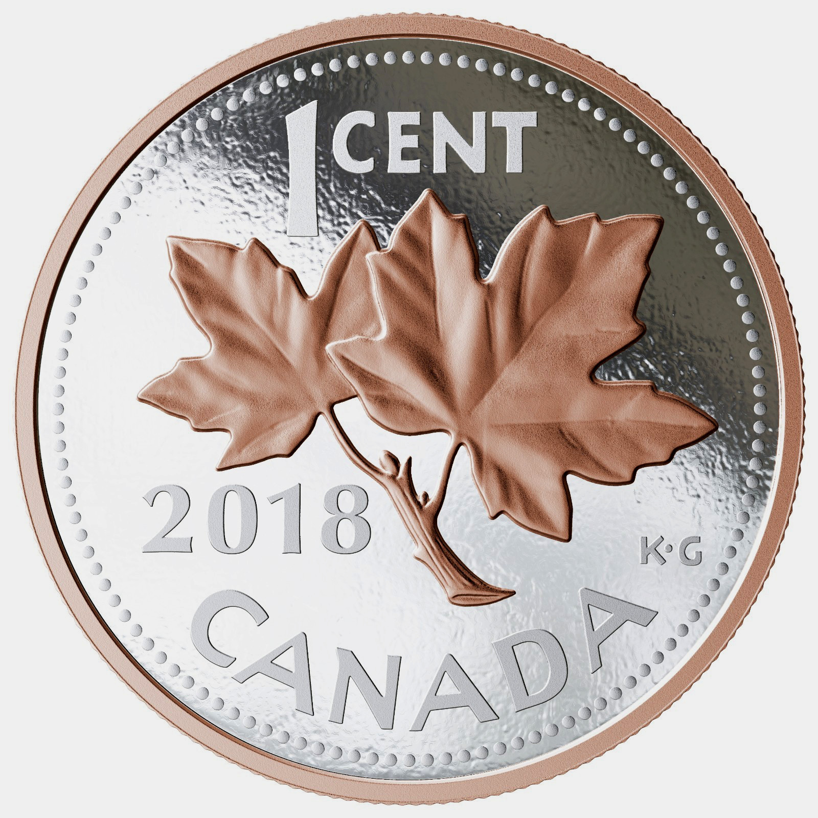 2018 Canada 1c Big Coin: Maple Leaves - 5 oz Fine Silver Penny Coin