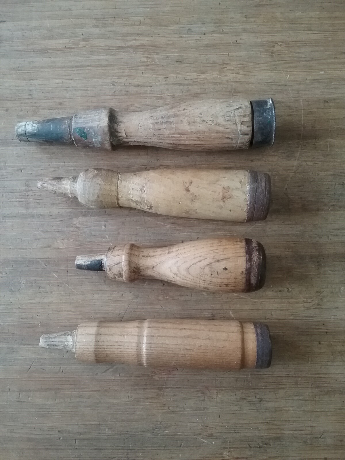 Vintage Wooden Chisel Handle  Lot x 4  *Sold For Restoration*