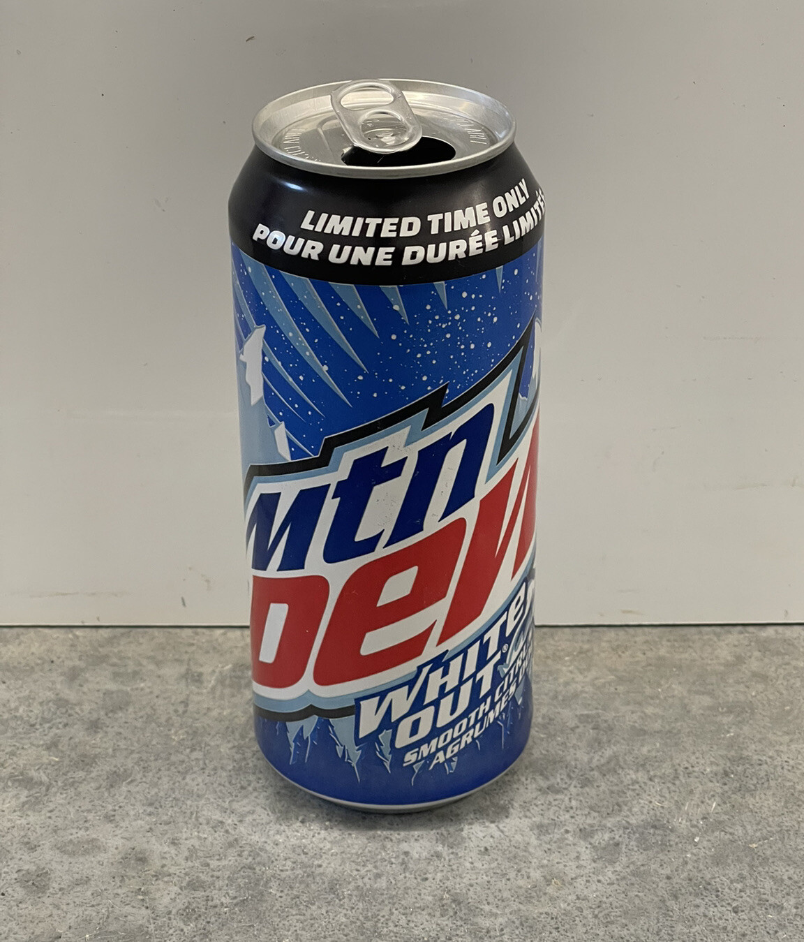 Mountain Dew White Out Canada 🇨🇦 EMPTY 16 oz Can