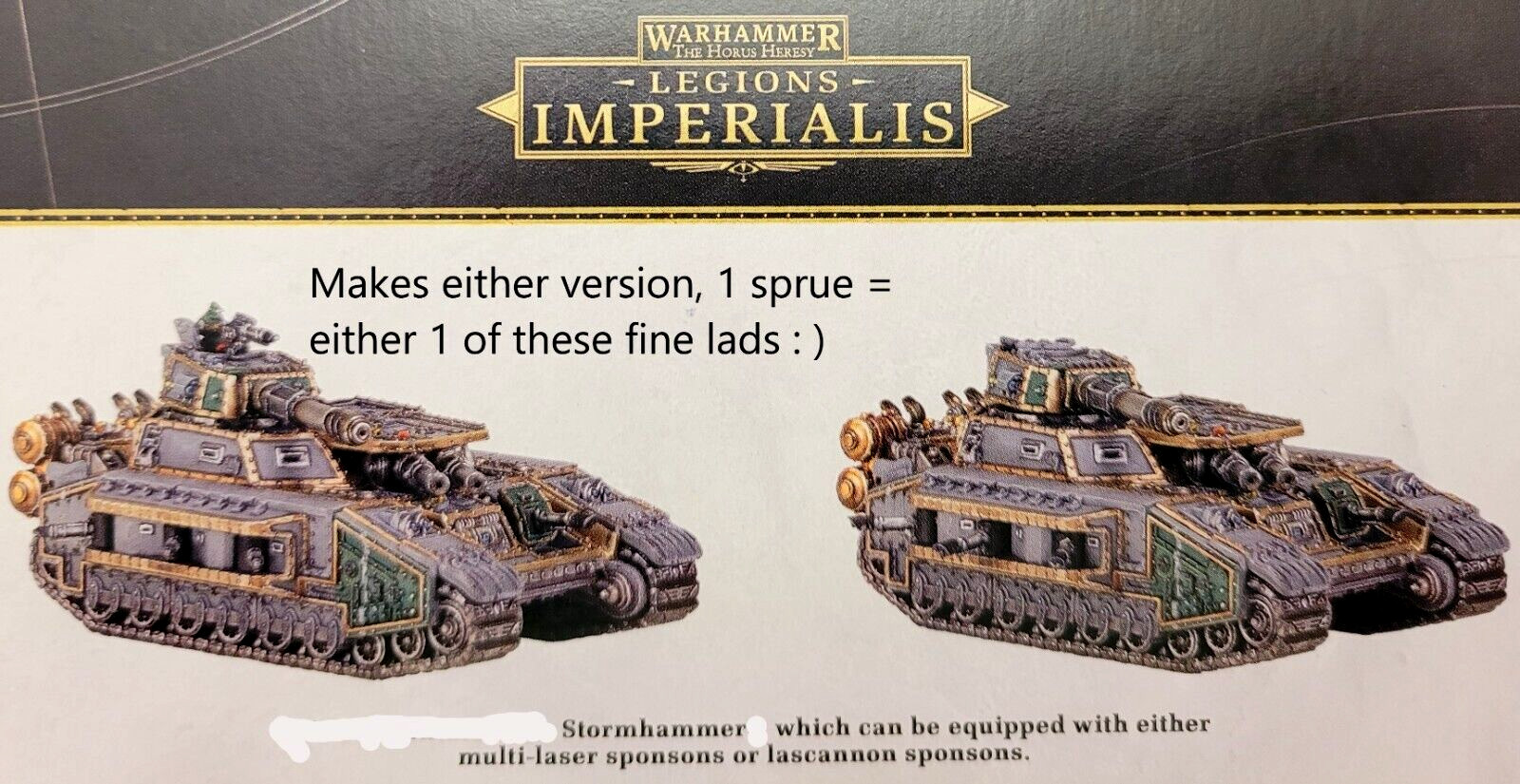 Legions Imperialis Solar Auxilia 1 Stormhammer Warhammer from Stormhammers kit