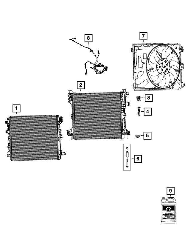 Genuine Mopar Radiator Bracket 68607267aa