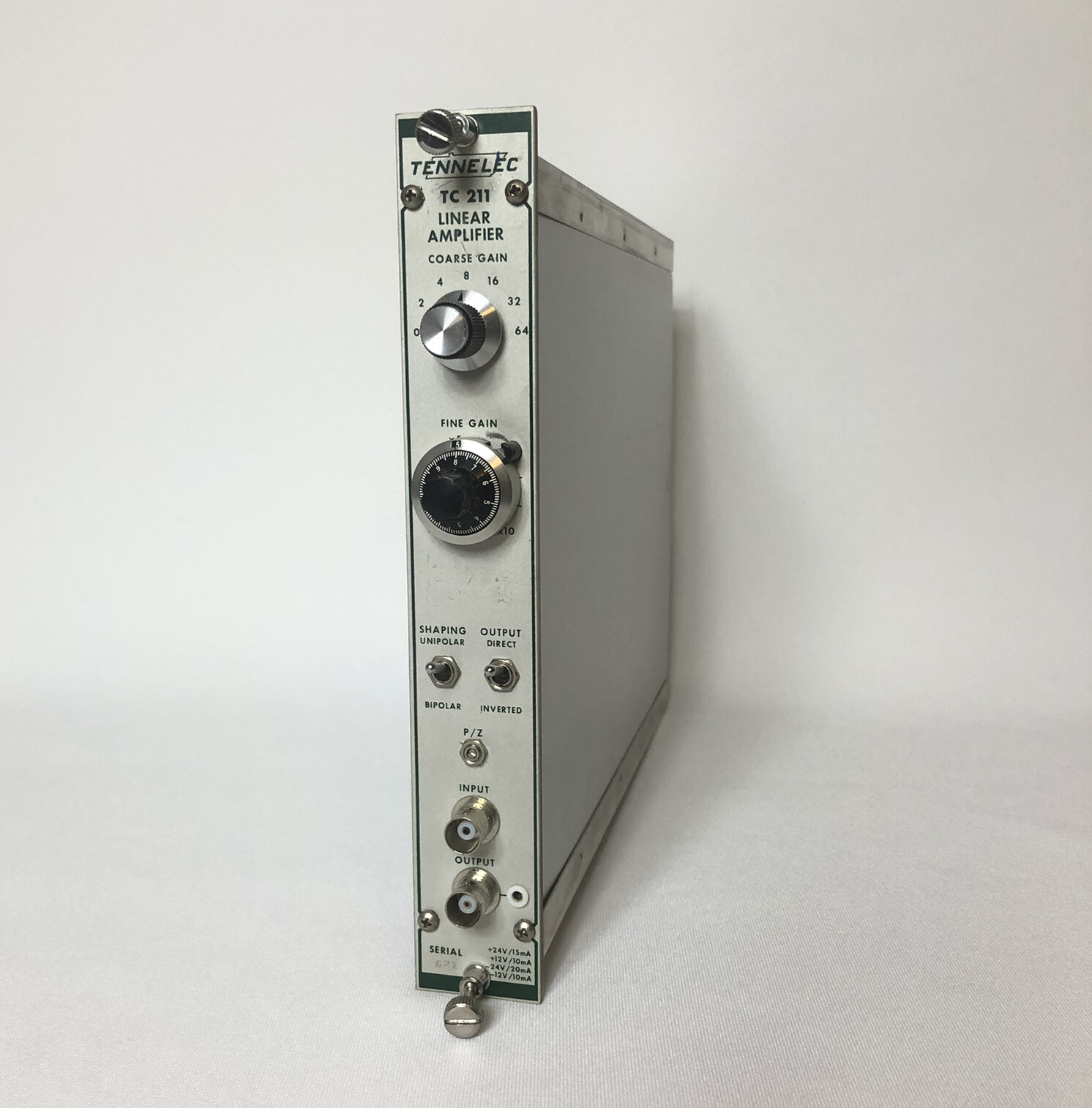 Tennelec TC 211 Linear Amp NIM BIN Plug-in Module
