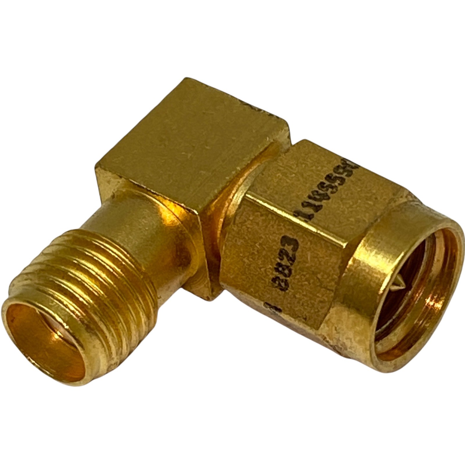 11455901-2 SMA M-F Right Angle 12.4Ghz Coaxial Adapter