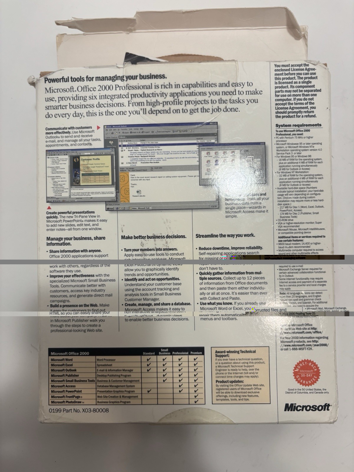 Microsoft Office 2000 Professional Upgrade CD-ROM Windows 95 98 NT Complete Box