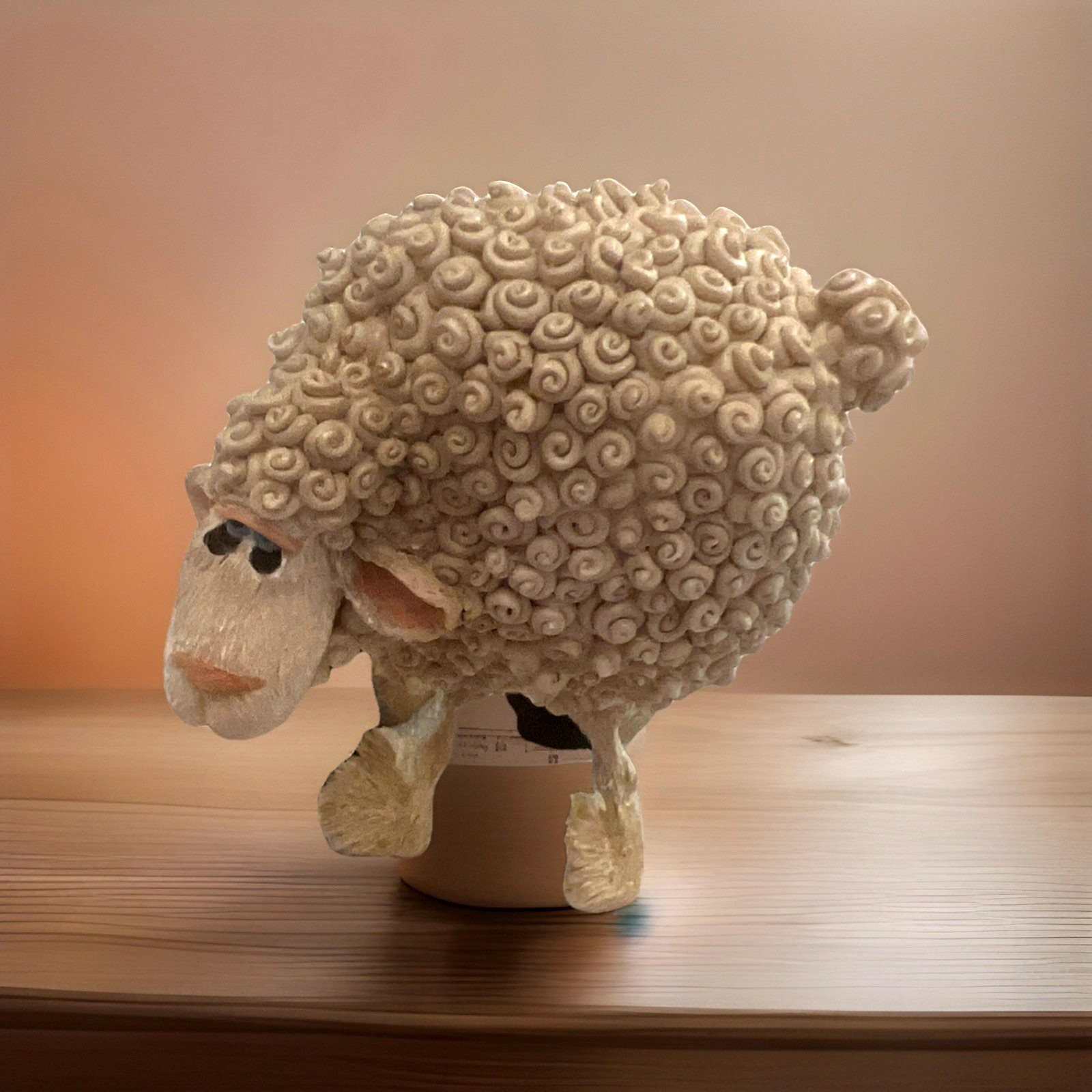 Bobble Bods Doug Harris Sheep Signed Douglas Hand painted Collectible 4"