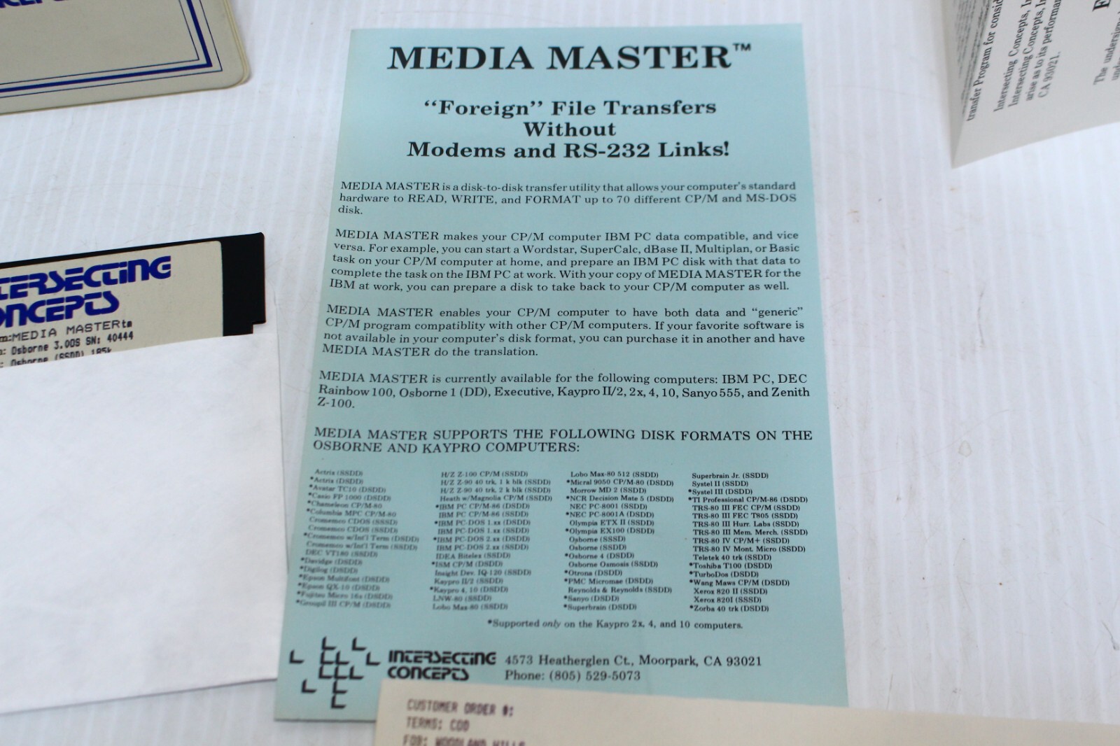 Vintage Osborne 1 Computer Media Master CP/M File Conversion Software TESTED
