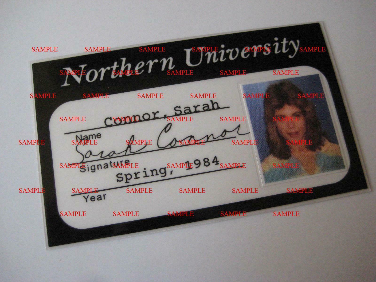 The Terminator Sarah Connor Student University I.D. Card ( SCREEN ACCURATE )