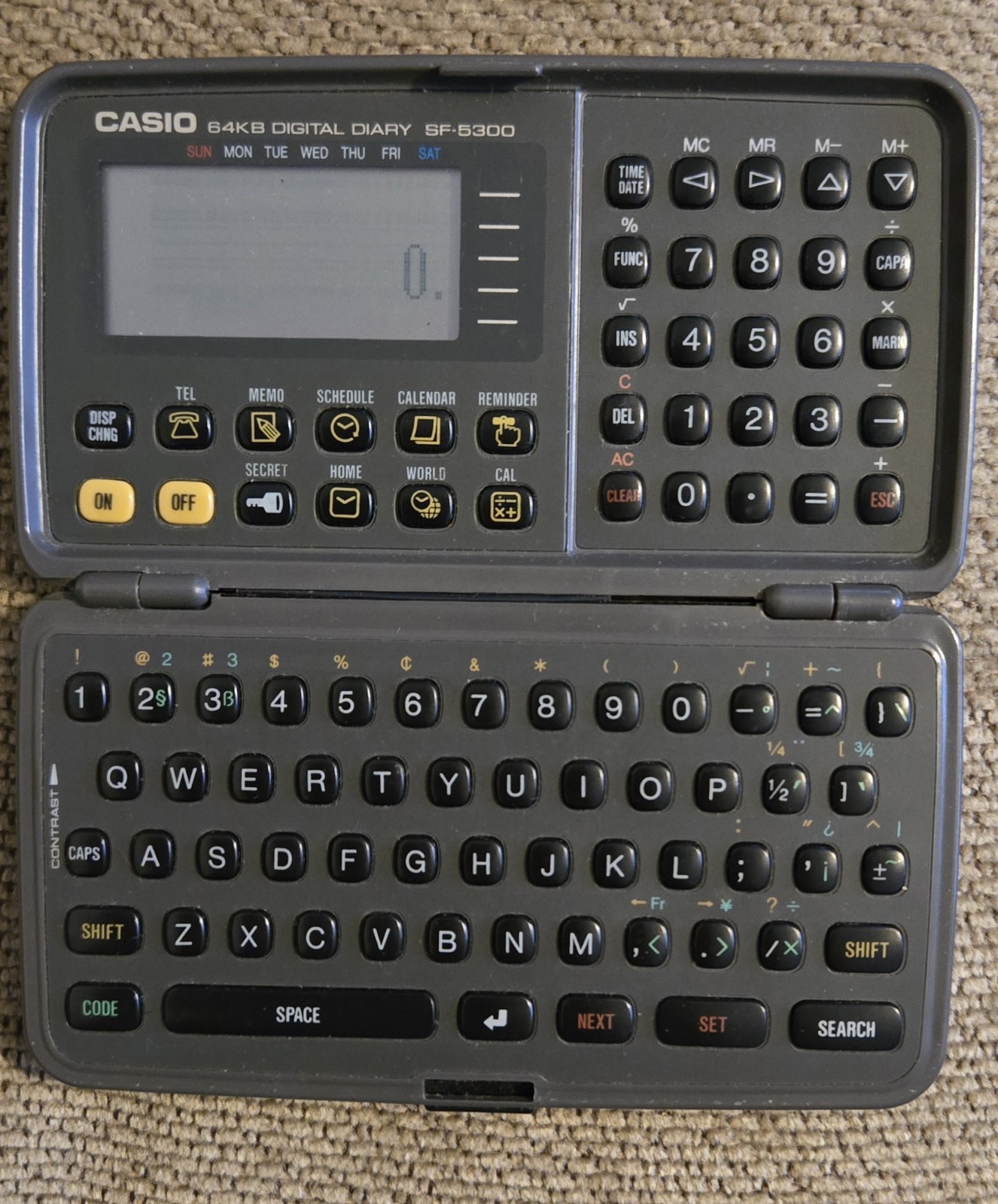Casio Digital Diary/Organizer SF-5300 - works GREAT! Keep data Private & Secure
