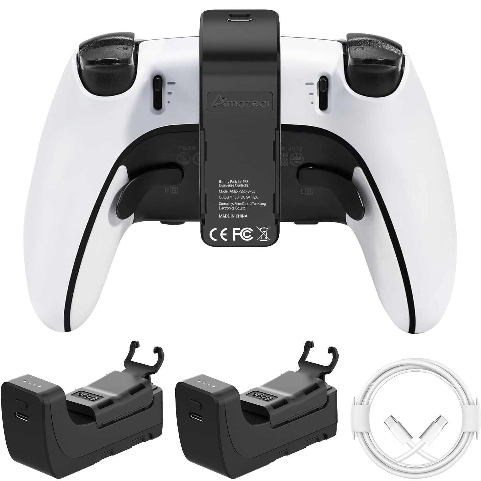 3500mAh Battery Pack for PS5 DualSense Edge Controller - Fast Charging 2 Pack