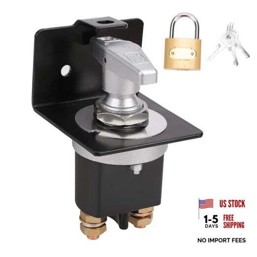 500A High Current 12V-36V Battery Disconnect Switch Battery Cut Off with Lock