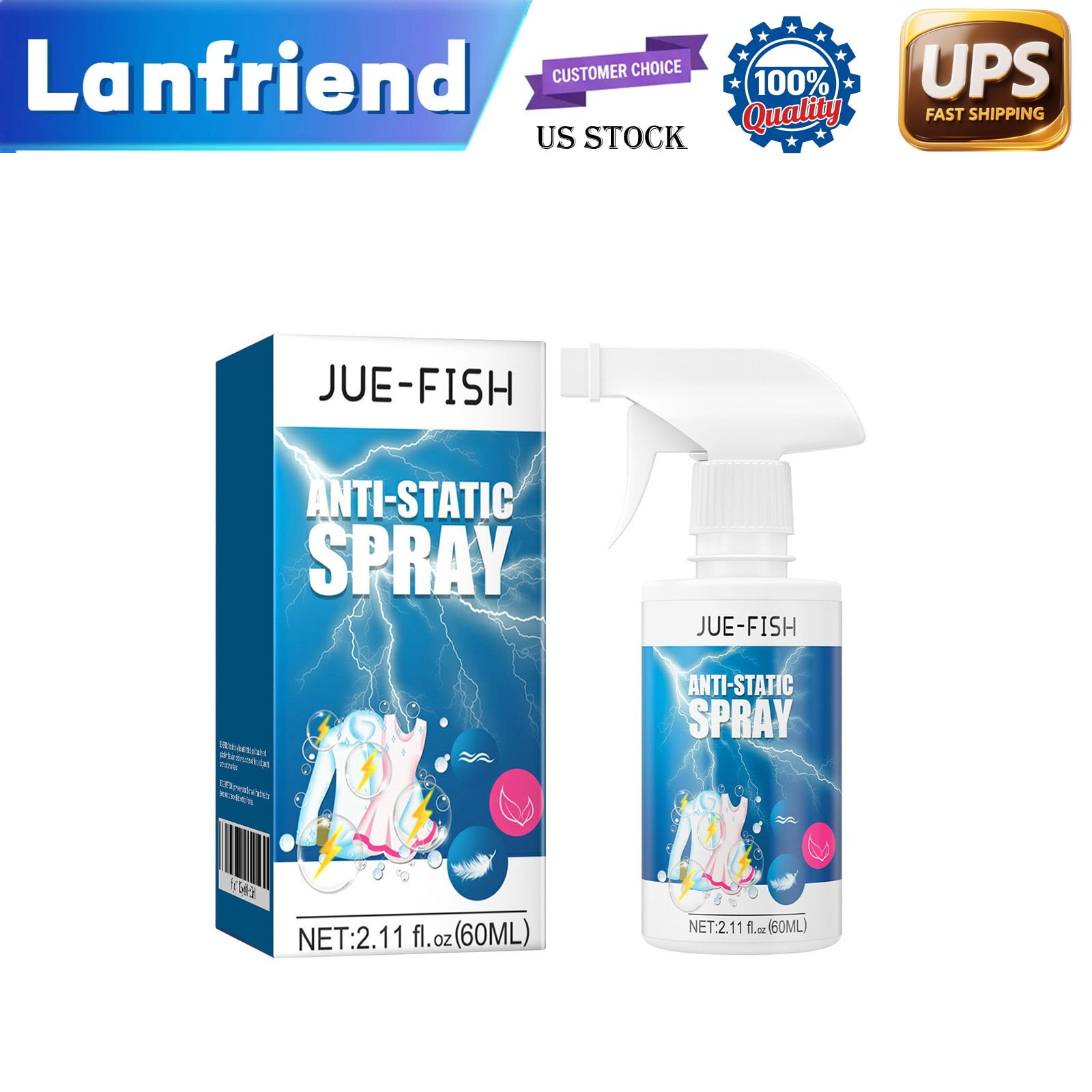Statics Removal Spray – Household Clothing Quilts Remove Static Electricity 🧴