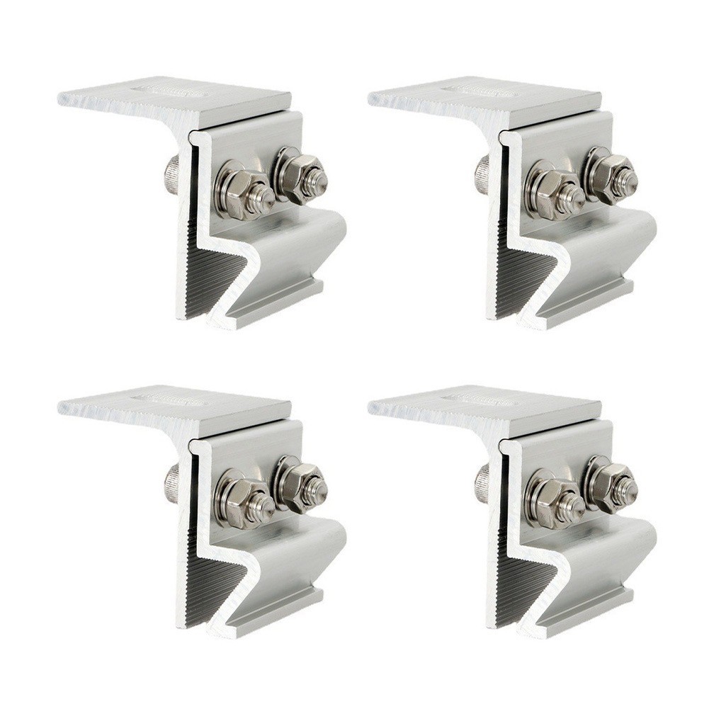 1/4 inch Standing Seam Compatible Roof Fold Clamp for Solar Panel Mount