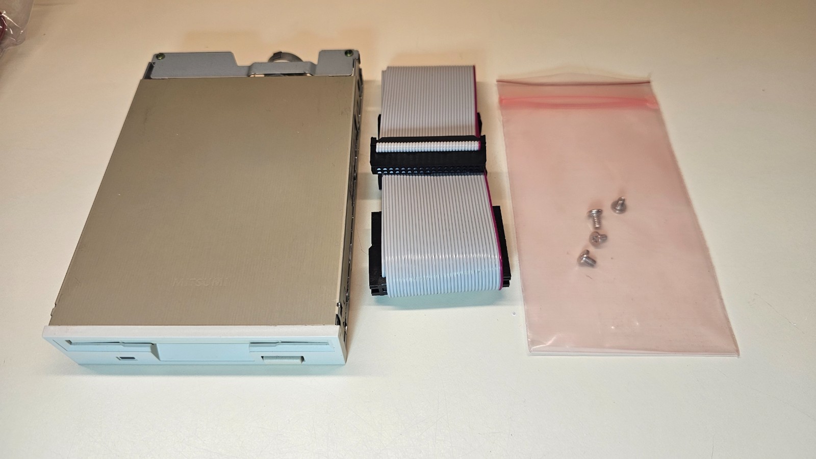 Internal 3.5" Floppy Disk Drive with Cable, Screws - Mitsumi D359T3