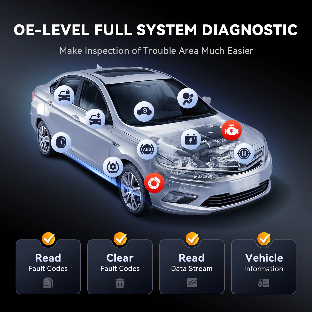 Thinkcar THINKSCAN 689 All Systems Car Diagnostic Tool OBD2 Scanner Active Test