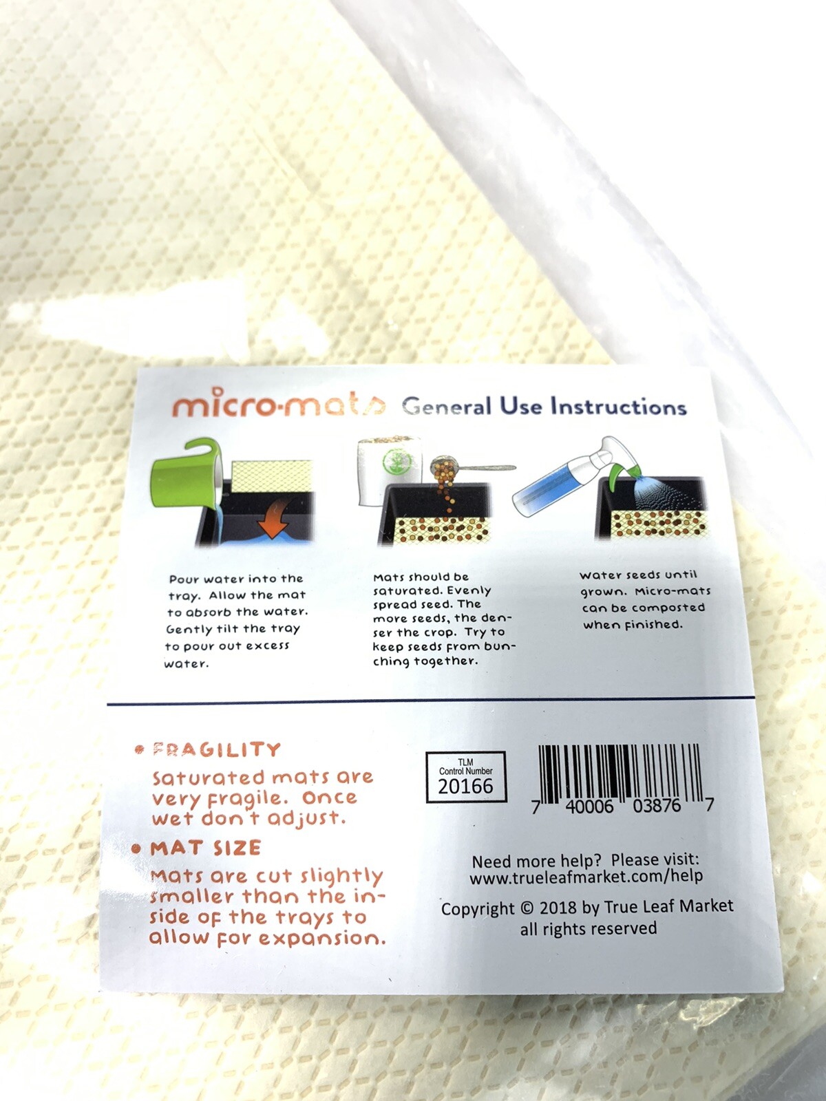 Lot Of 30 Hydroponic Micro Mats 10 X 20 Inch Biodegradable Compost Growing Pads