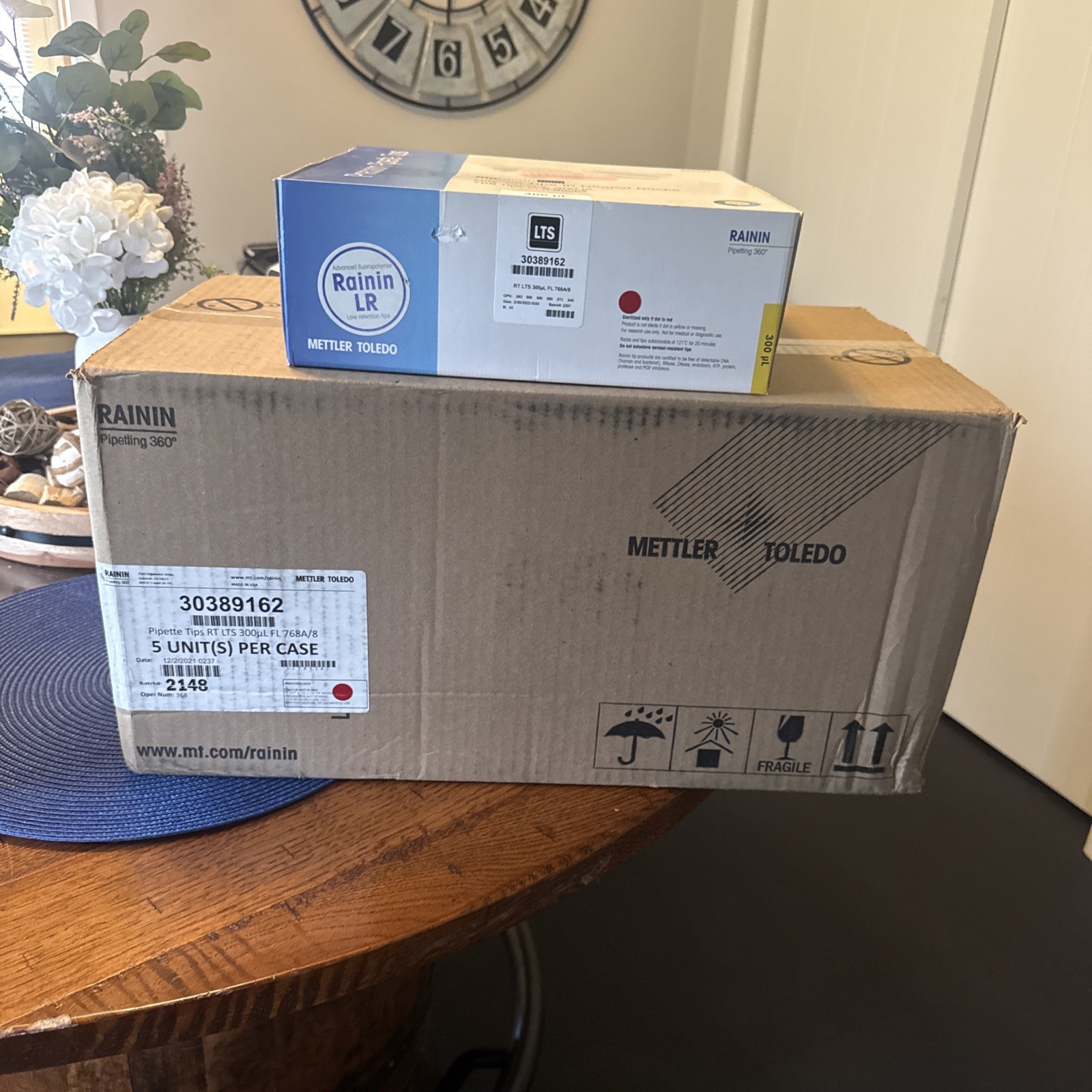5 Boxes Mettler Toledo Rainin REF 30389162 Pipette Tip RT LTS 300µL FL