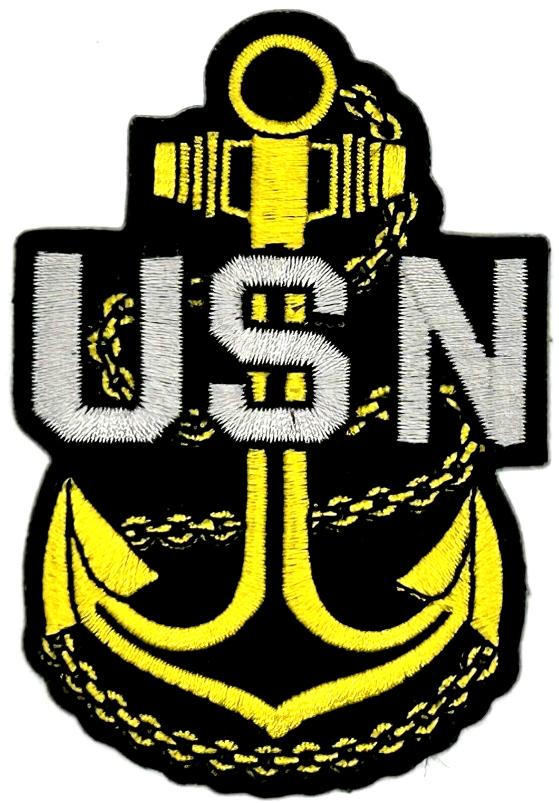 U.S. NAVY USN LOGO CPO EMBLEM MILITARY IRON ON PATCH EE-272