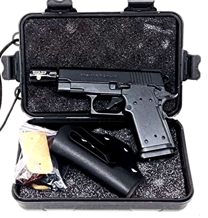 Replica Gun Pistol Shape Jet Torch Lighter with Pouch Laser