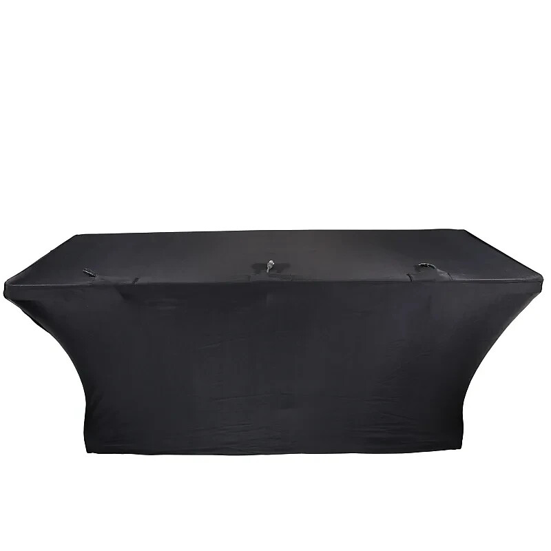 Prox Table Scrim DJ Open Back Cover for 4' ft Tables - Black