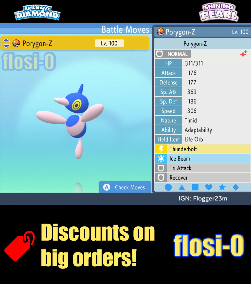 6IV Shiny Porygon Z Pokemon Brilliant Diamond and Shining Pearl