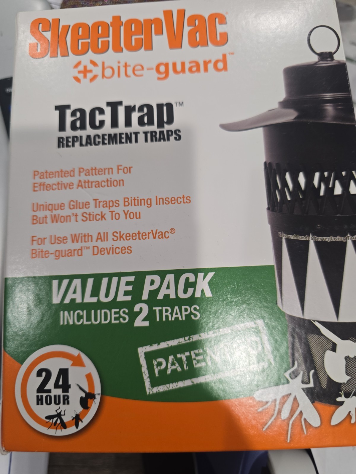 New Skeeter Vac Replacement Mosquito Tac Trap with 2 traps