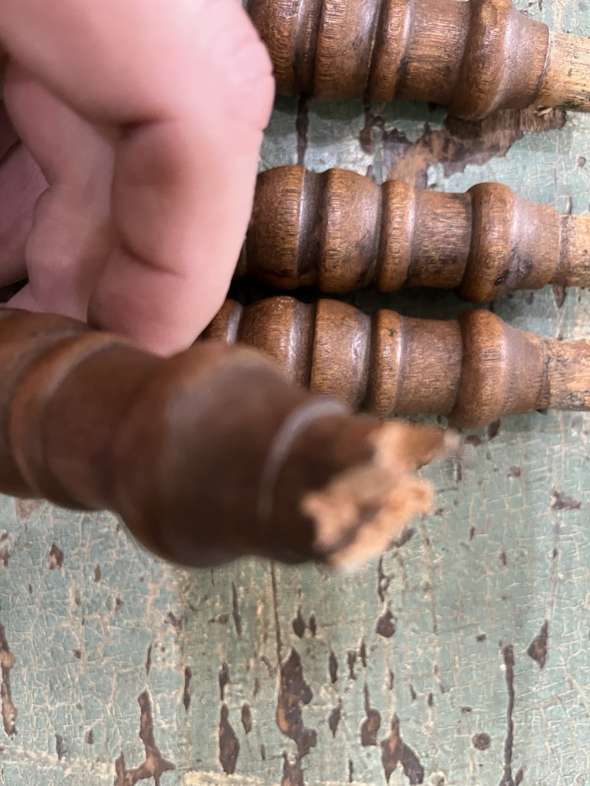 Antique Salvaged Support Spindles Piano Stool