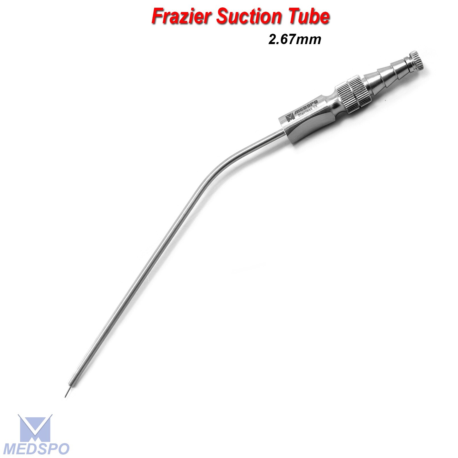 Dental Frazier Suction tube 2.67mm Aspirator Surgical ENT Ear Nose Instruments