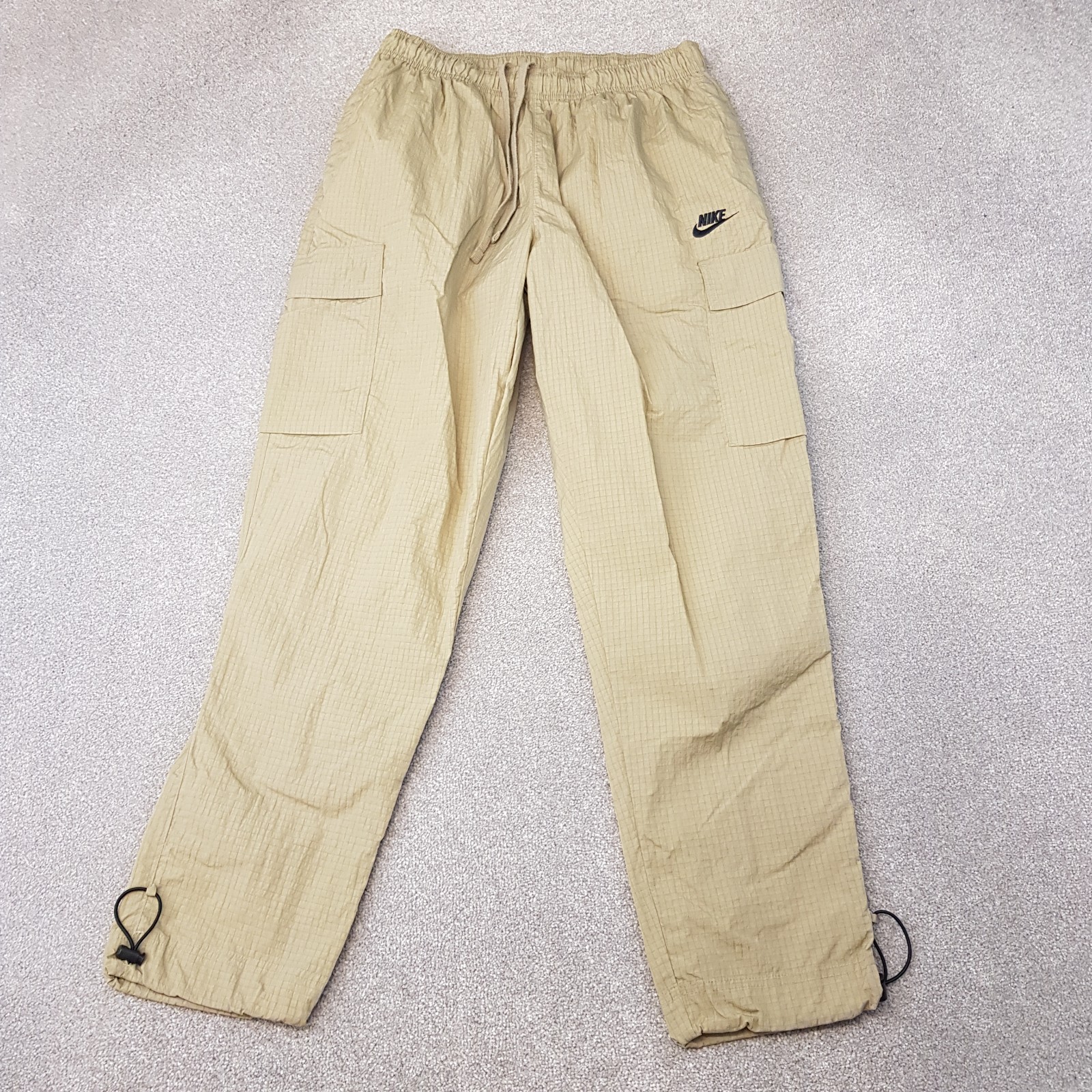 Nike Mens Tracksuit Bottoms Medium Beige Cargo Utility Technical Joggers Ripstop