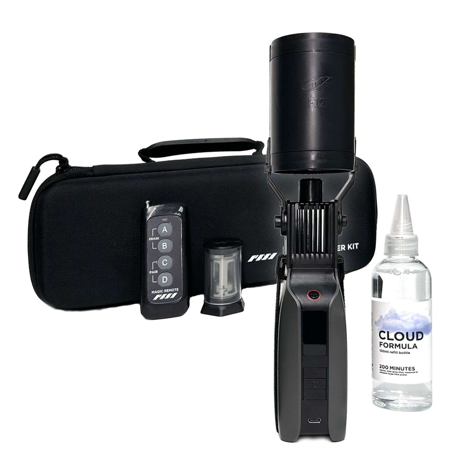 PMI SmokeGENIE Fog Machine, Portable Hand-Held Wireless Hazer Kit, Black