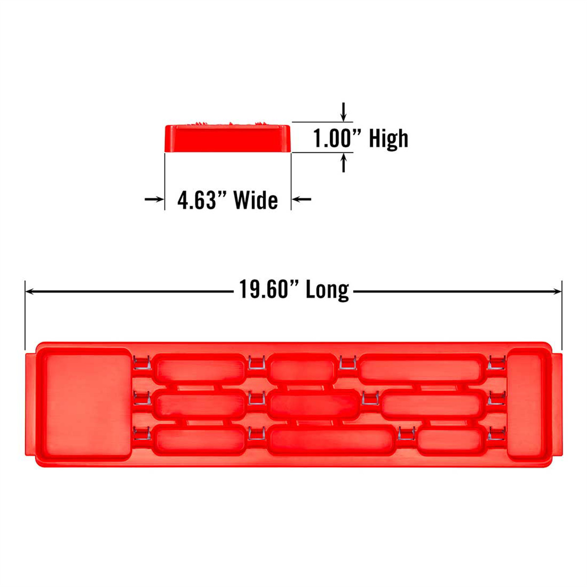 Ernst Mfg. 3/8” Ratchet and Extension Tray - Red