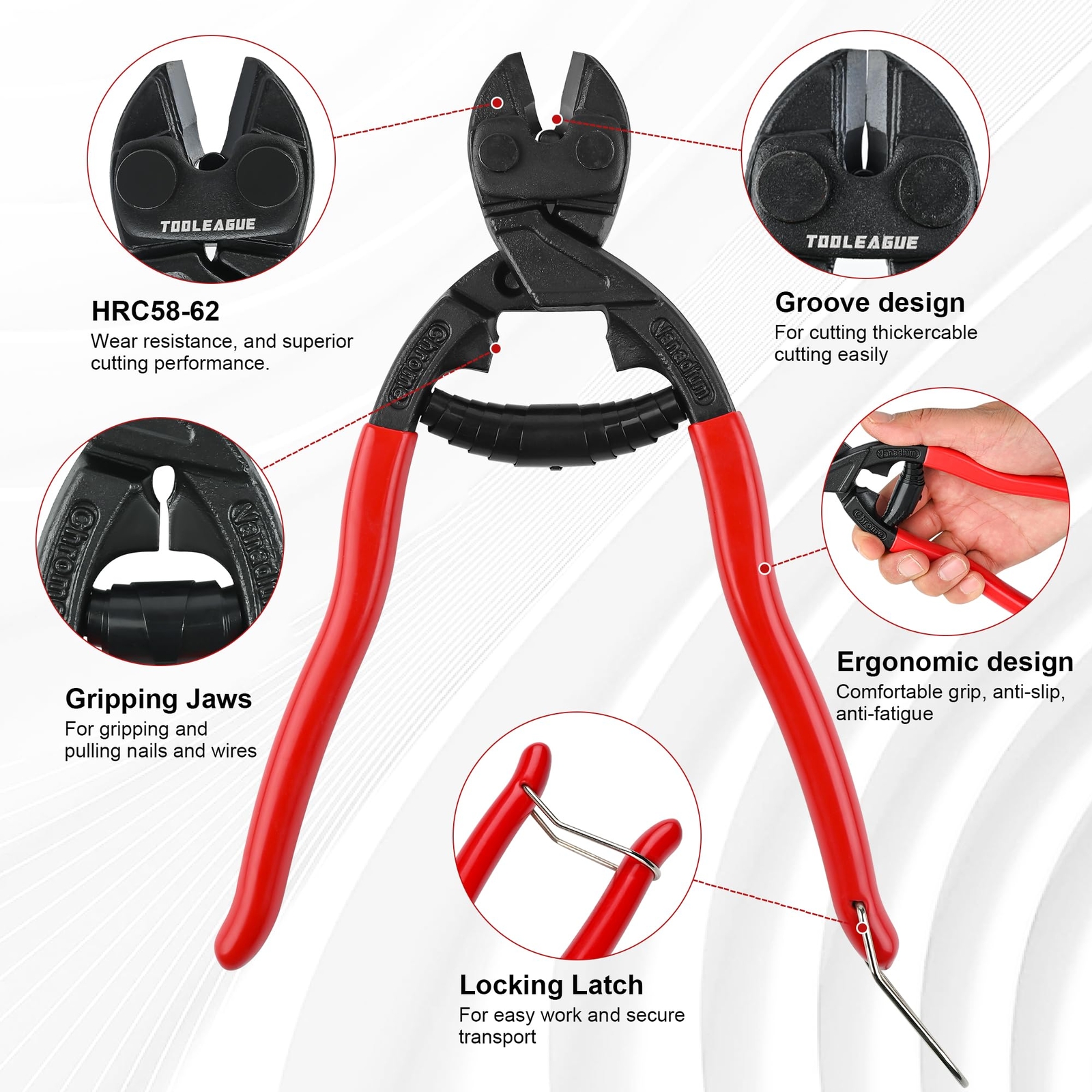 8inch Mini Cutter With Recess And Springcrv Blade Security Lockcompact Bolt Cutt