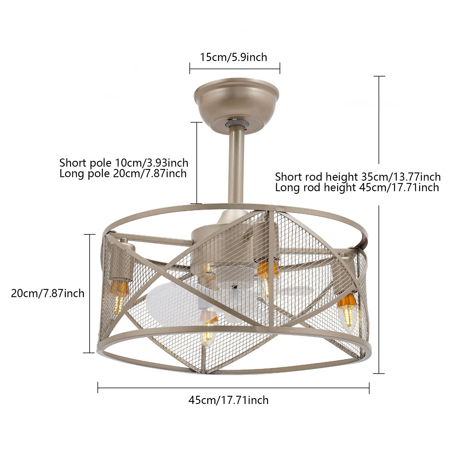 Caged Ceiling Fan Light Ceiling Fan Light Ceiling Fan with Light Remote Control