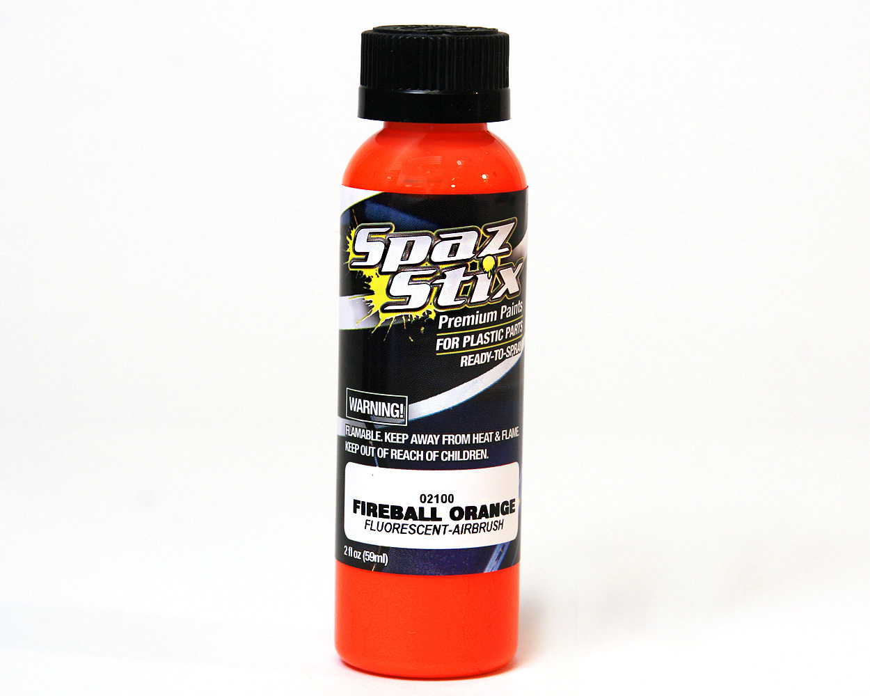 Spaz Stix 02100 Fireball Orange Fluorescent Airbrush Paint 2oz