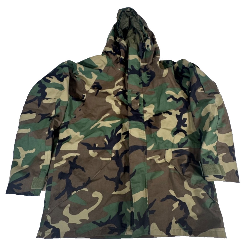 USGI ECWCS GoreTex Cold Wet Weather Parka Jacket Woodland Large Regular