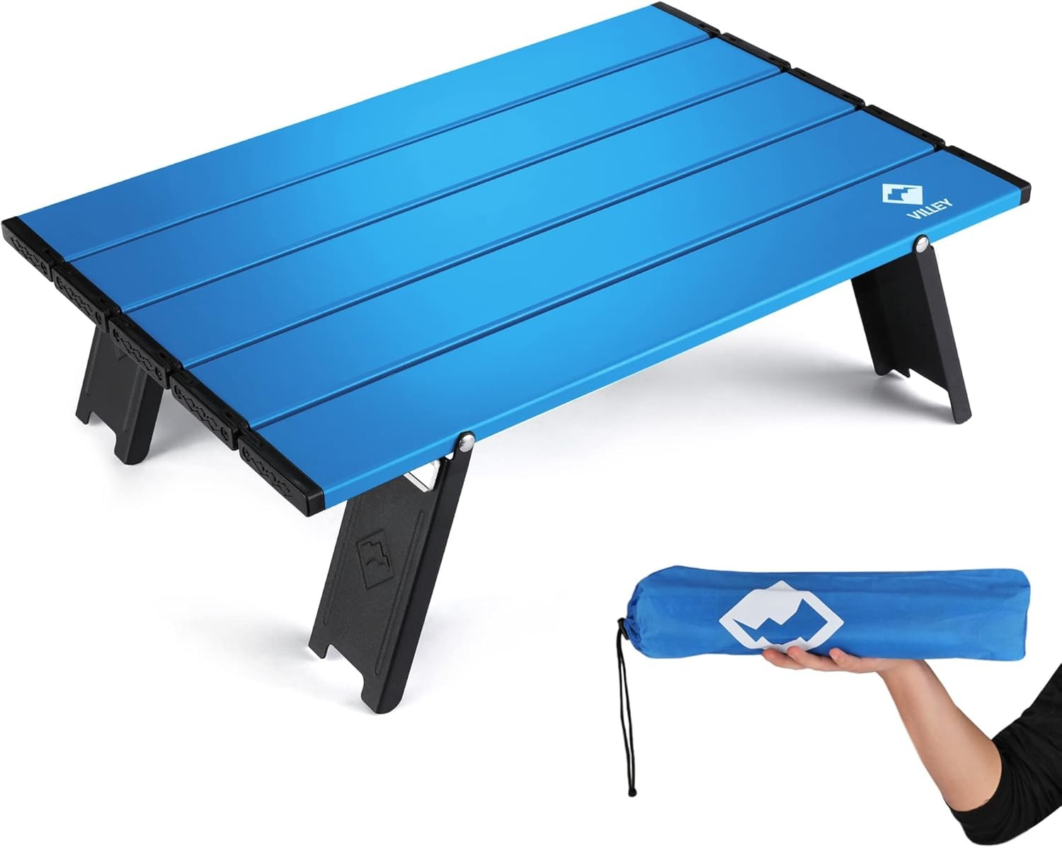 VILLEY Blue Mini Folding Beach Side Table