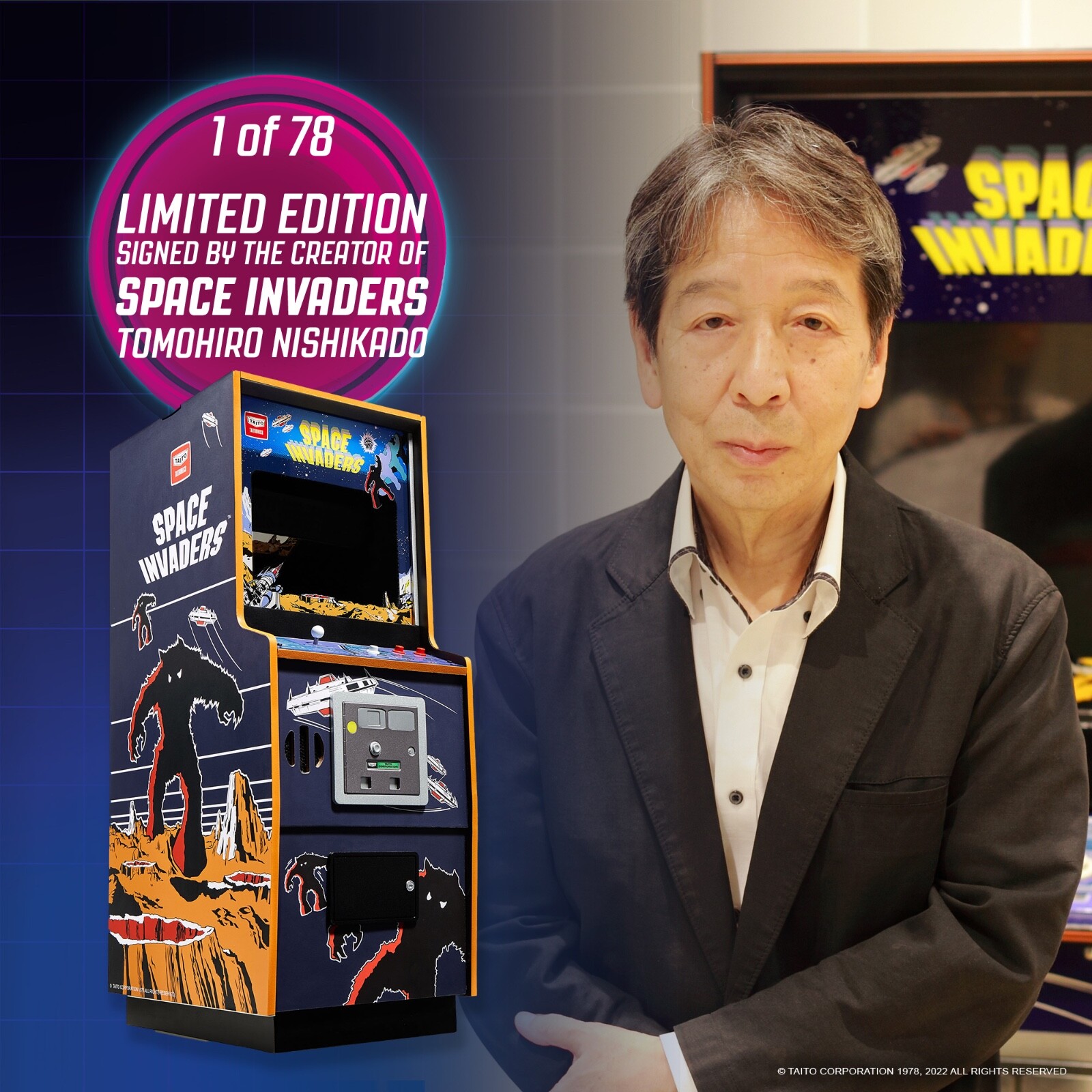 Space Invaders Quarter Arcade Numskull Exclusive SIGNED Collector's Ed. #46/78