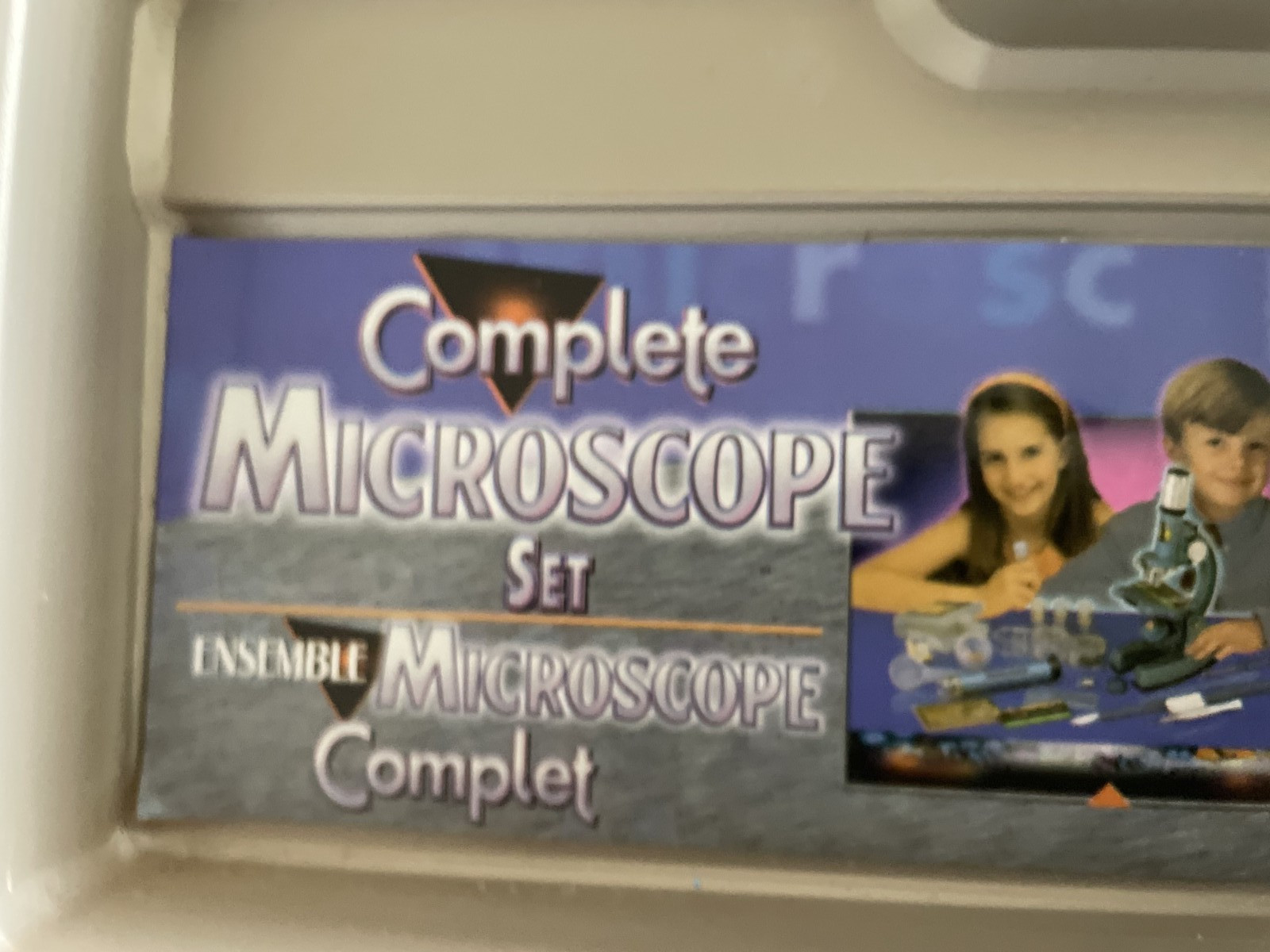 Micro-Science Complete Microscope Set Kids Science Kit Fibers Tools Handled Case