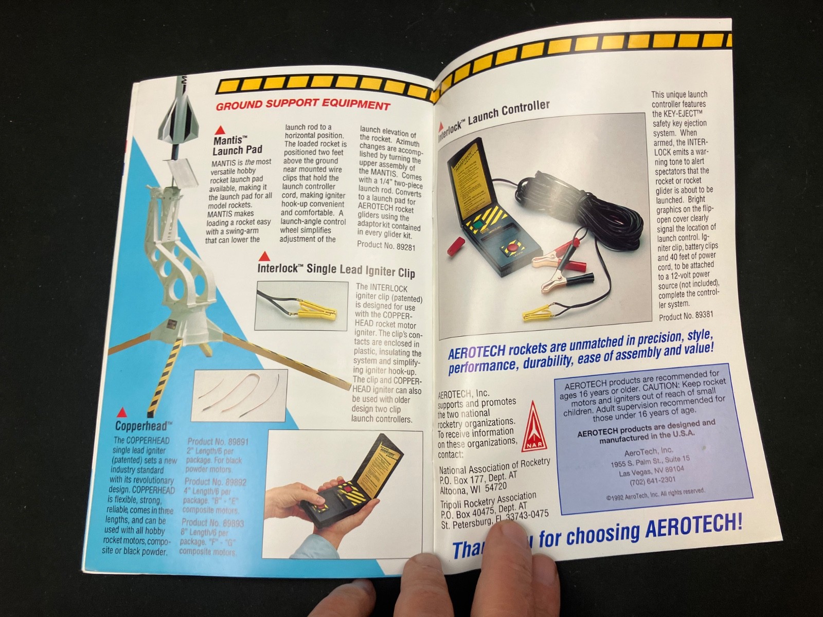 Aerotech 1992 Model Rocketry Catalog
