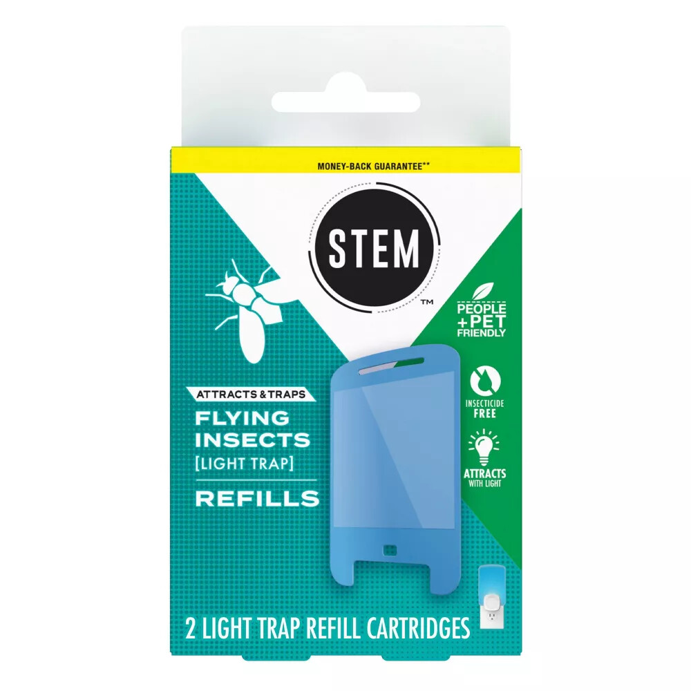 STEM ATTRACTS TRAPS FLYING INSECTS LIGHT TRAP REFILLS 2-PACK REFILL CARTRIDGES