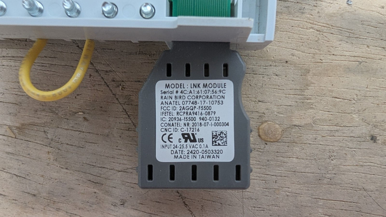 Rain Bird ESP-TM2 6-Station Faceplate Module Panel WITH LNK WiFi Module Bundle