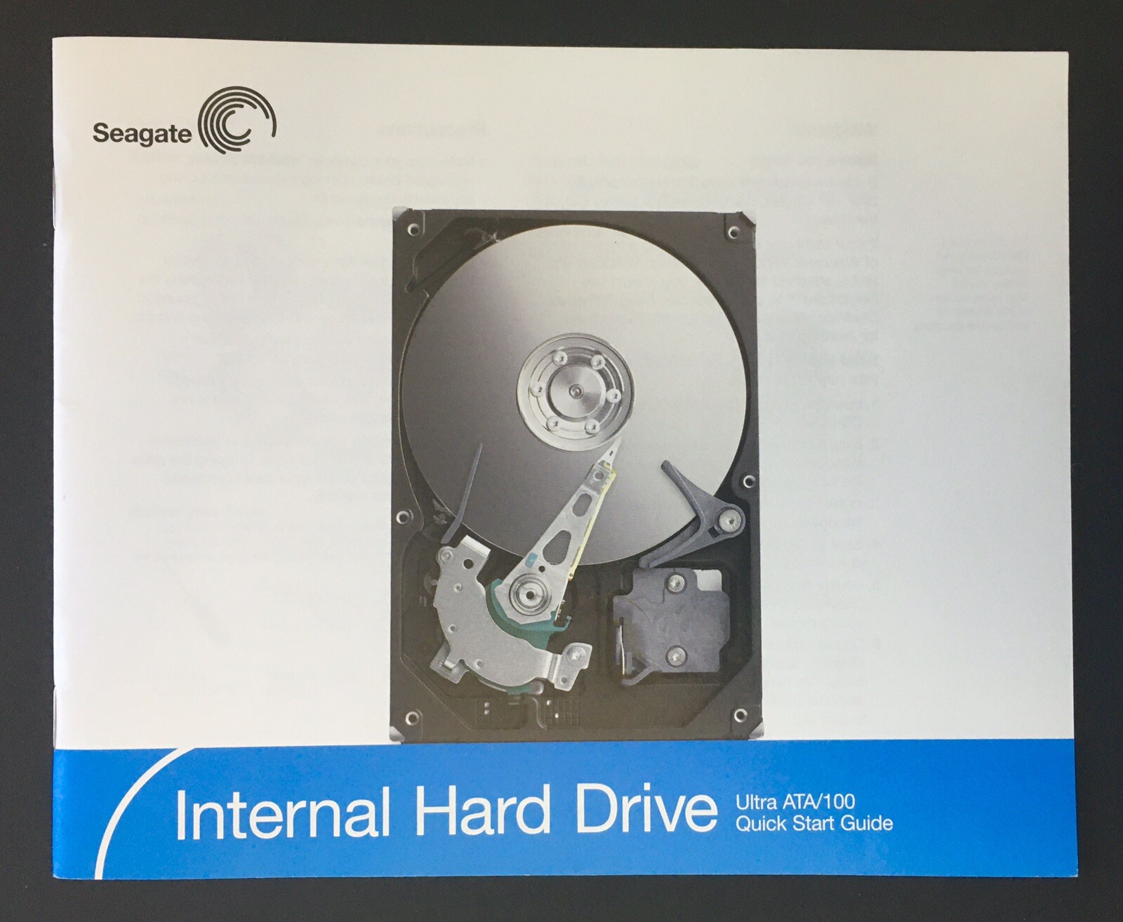 Seagate Internal Hard Drive Quick Start Guide (Manual Only) Ultra ATA/100 2004