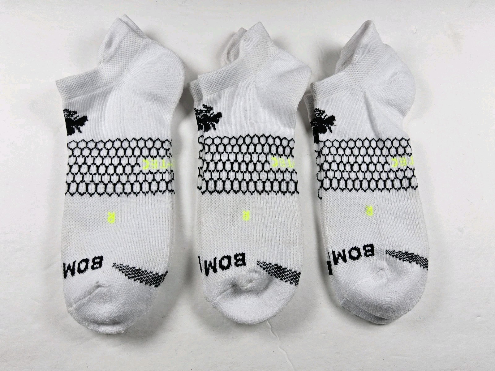 Bombas Hex-Tec Athletic Ankle Socks Lot Of 3 Pairs Size L