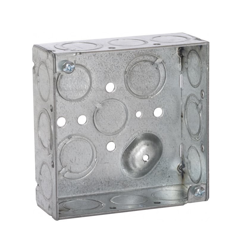 Multiple 189 Box 4" SQ 1.5" Deep Steel TKO Knockouts New Work UL Listed