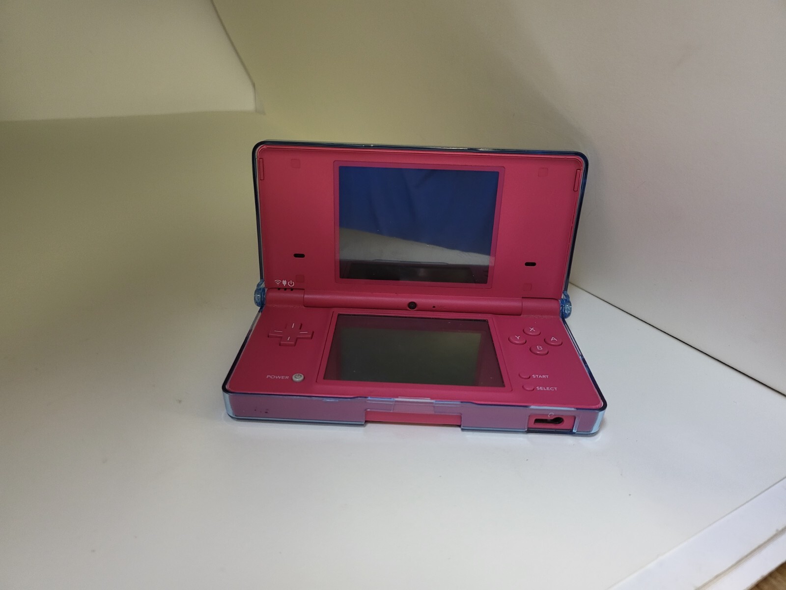 NEW Clear Blue console Shell Case + 2 Stylus & Screen protector for Nintendo DSi