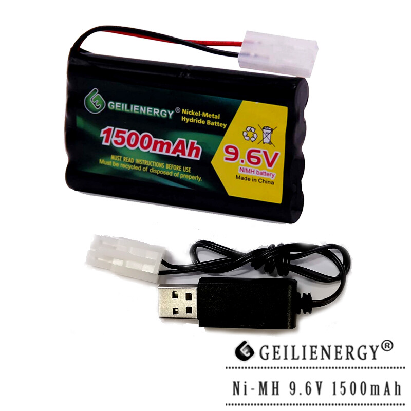 1x 9.6V 1500mAh 8*AA NI-MH Rechargeable Battery Pack Tamiya Plug For RC Car+USB
