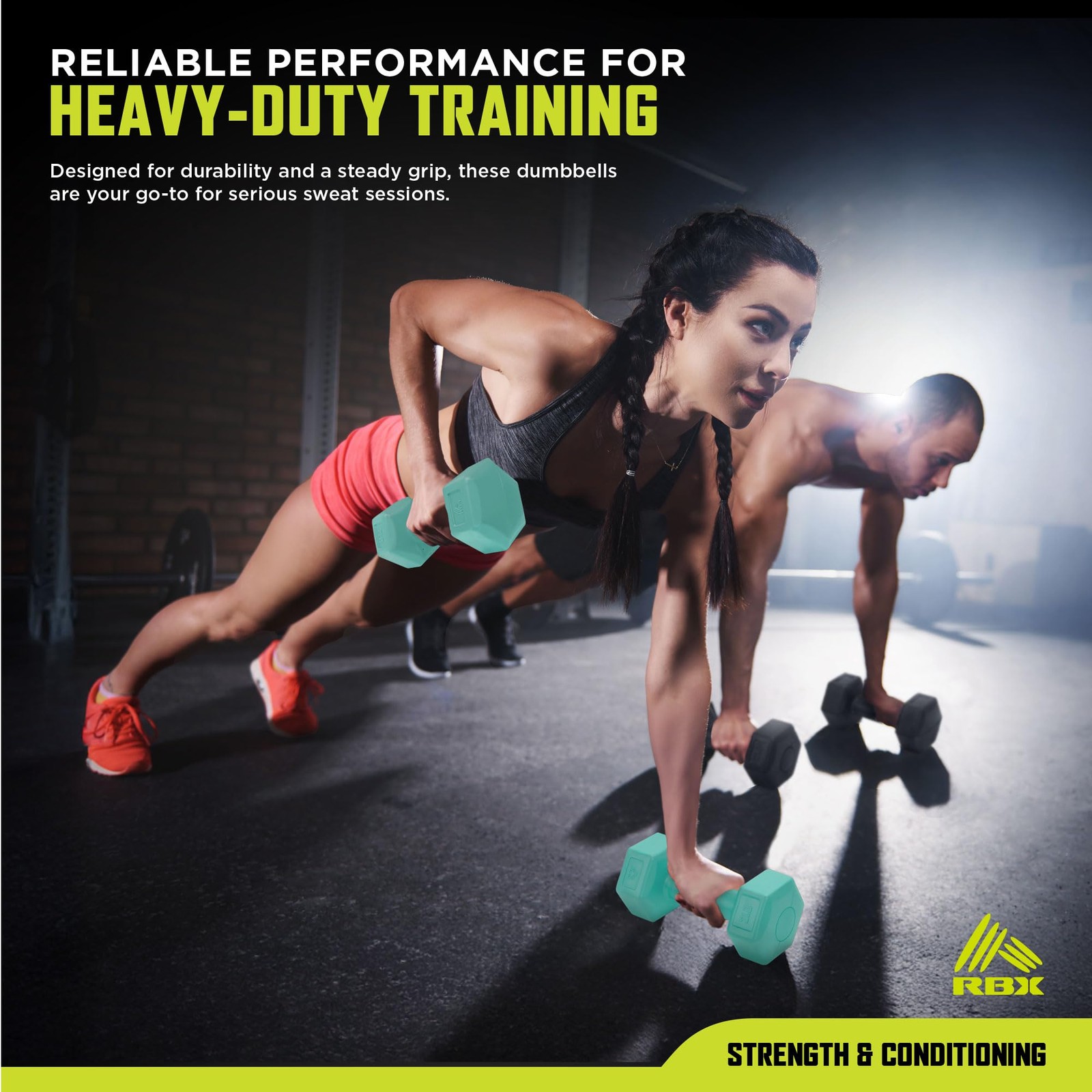 4lb Hex Dumbbell Set Compact Weight for Strength Training & Cardio