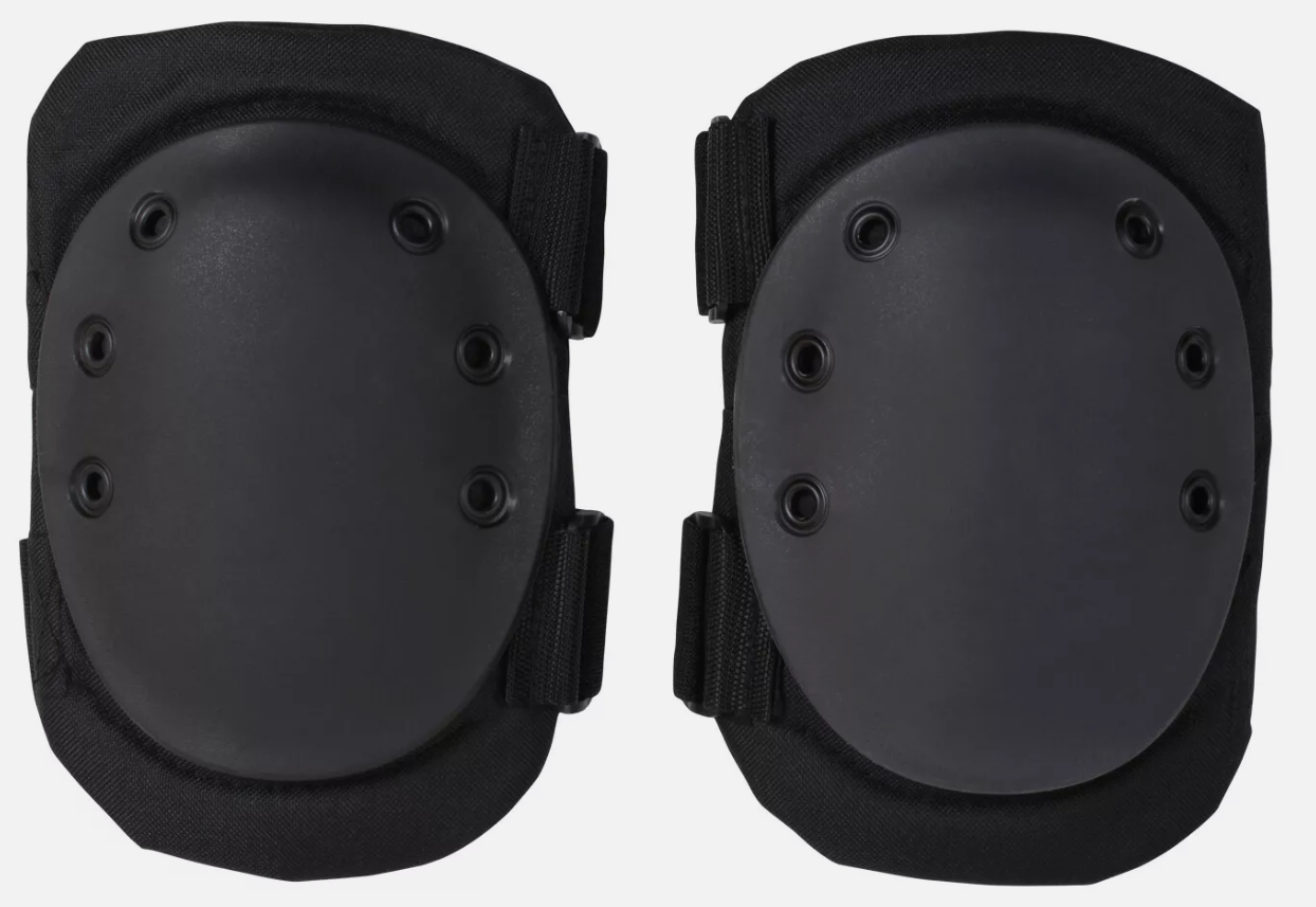 Rothco Tactical Protective Knee Pads With Hard Rubber Shell Foam Inner Padding