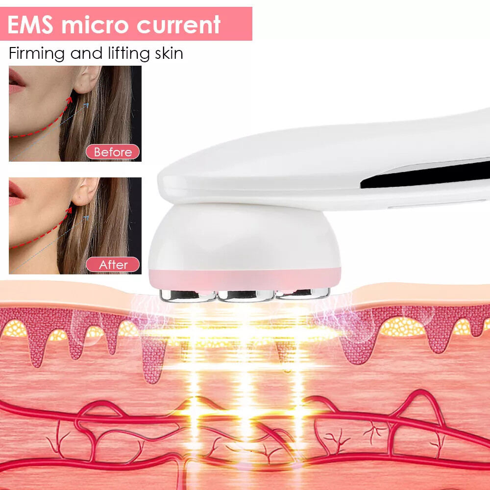 Facial Mesotherapy RF 5 LED Photon Face Lifting Tighten Wrinkle Removal Massager