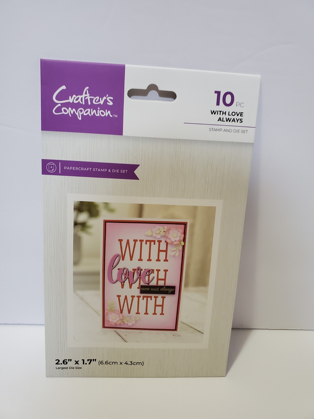 CSD3 Crafters Companion With Love Always Stamp And Die Set New