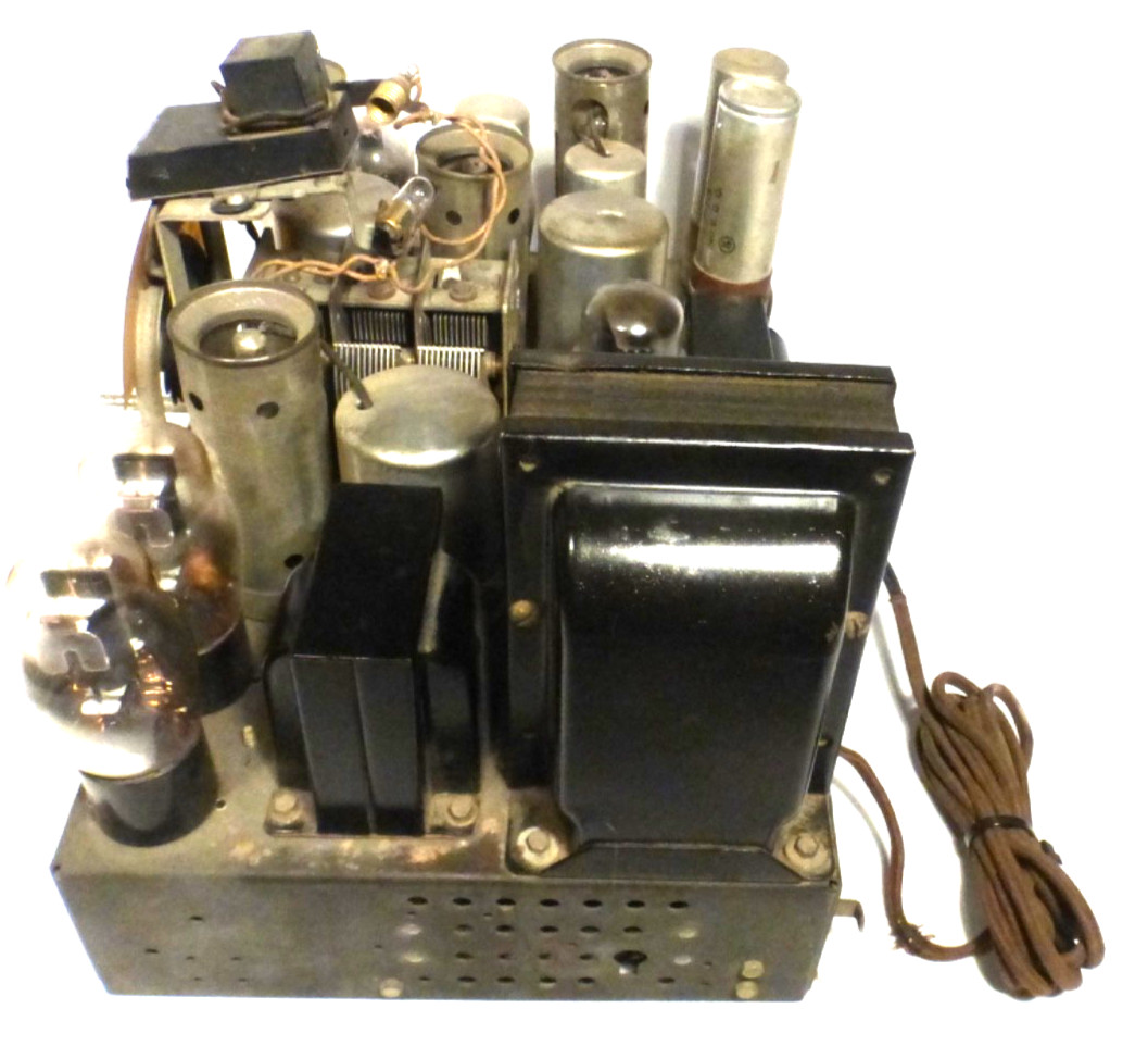 vIntage PHILCO 14 CATHEDRAL: Untested CHASSIS w/ALL 9 TUBES & SHADOW METER